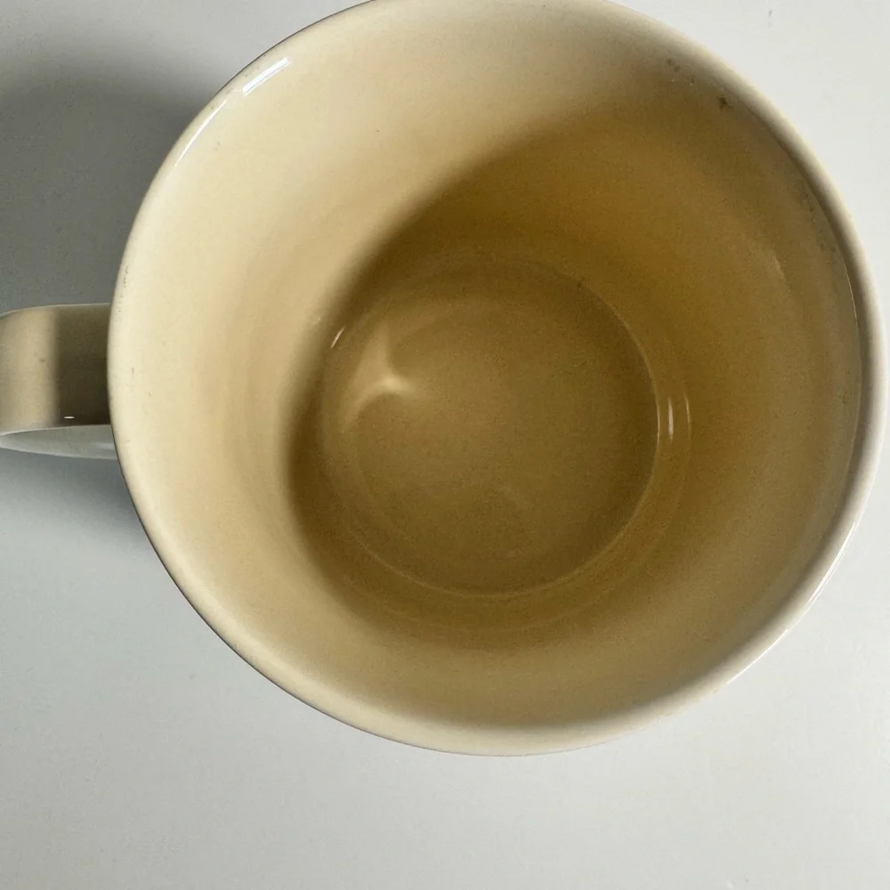Russ Berrie Cream Ceramic Cup‎